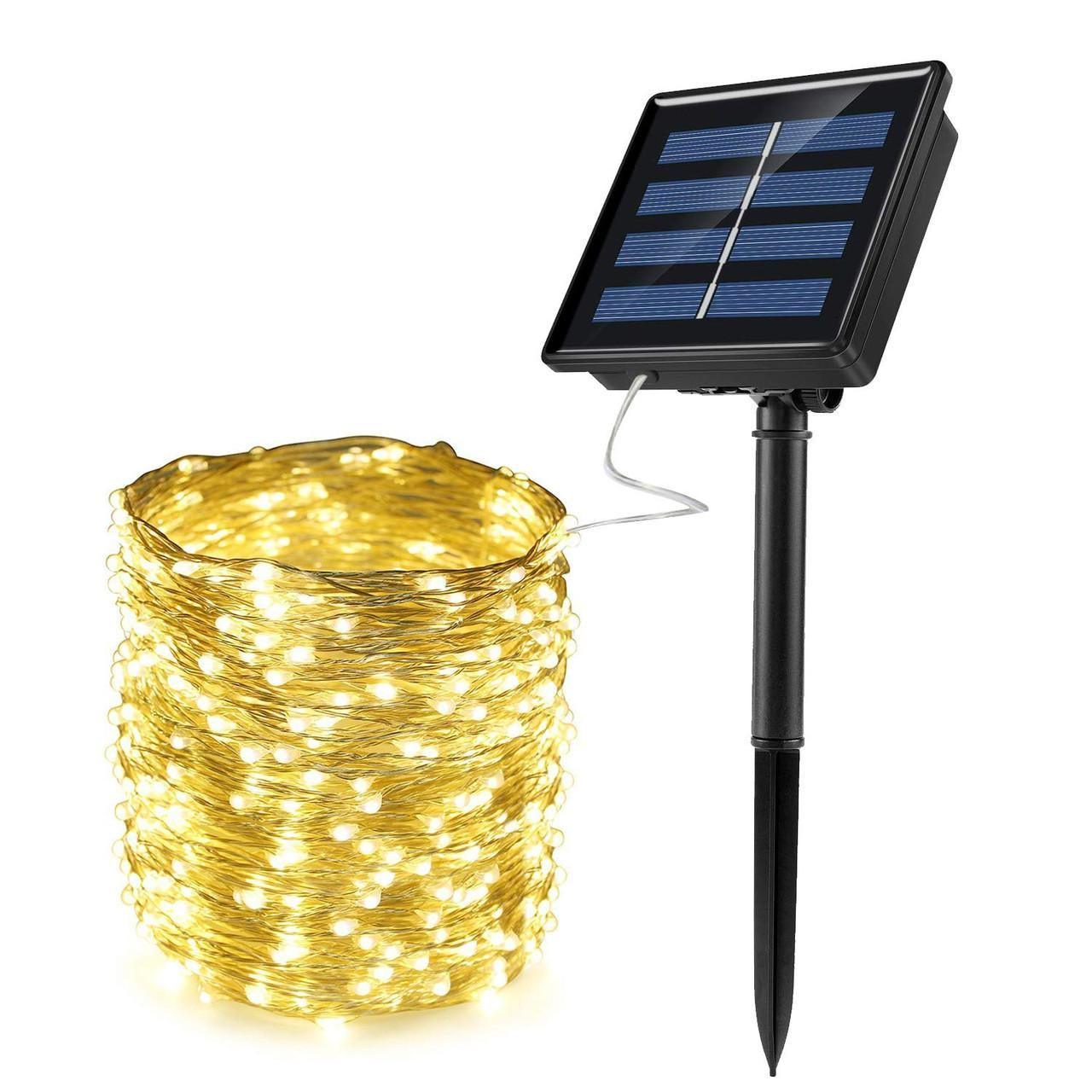 Waterproof Solar Patio String Lights – Warm White